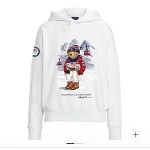 Polo by Ralph Lauren White Sweater with Bear Design/ Olympics 2026